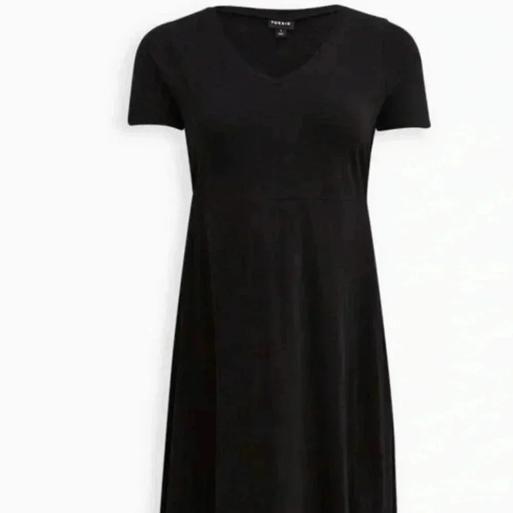 Torrid MIDI COTTON SLUB SIDE SLIT DRESS size large plus size 0, 10-12